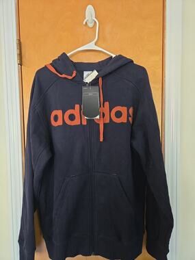 Vintage 2000s Y2K Adidas Mens Streetwear Zip Up Sweatshirt Jacket M NEW W Tags